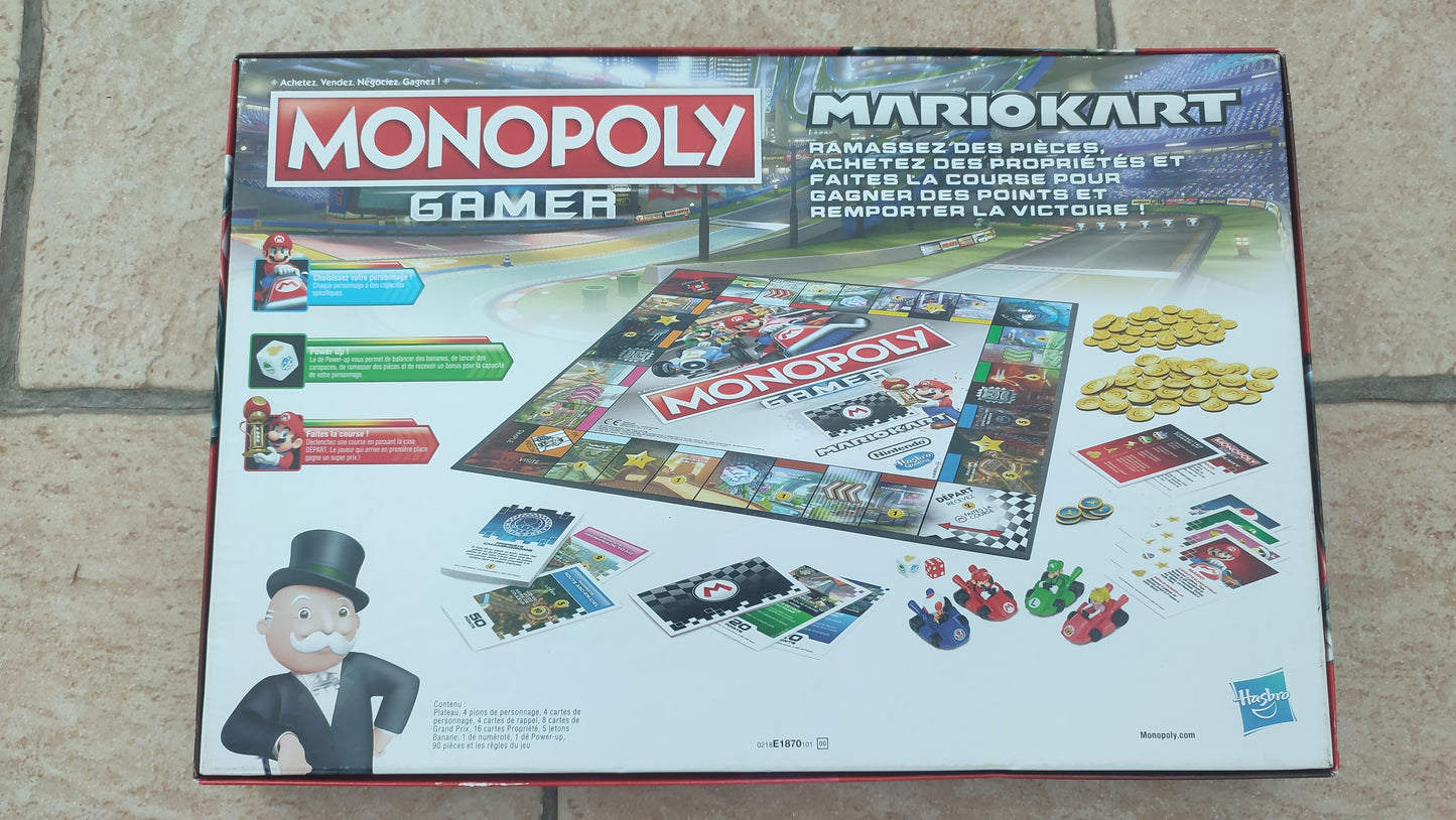 Boite vide pièce détachée jeu de société Monopoly Gamer Mario Kart Hasbro #E82