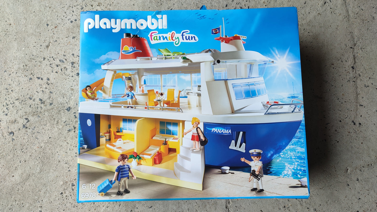 Boite vide seule dans l'état Playmobil 6978 Family Fun Bateau de croisière #SPDF