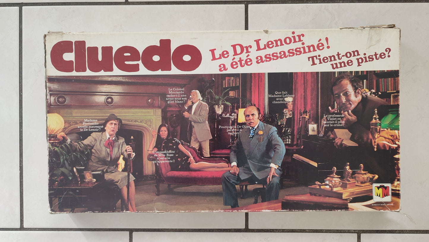 Boite vide seule en l'état Cluedo miro-meccano pièce détachée jeu de société #E26
