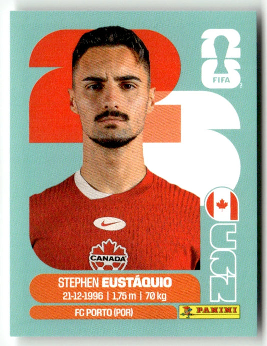 CAN 10 Stephen Eustáquio - Sticker autocollant Panini Coupe du Monde FIFA 2026 Canada - Pièce détachée