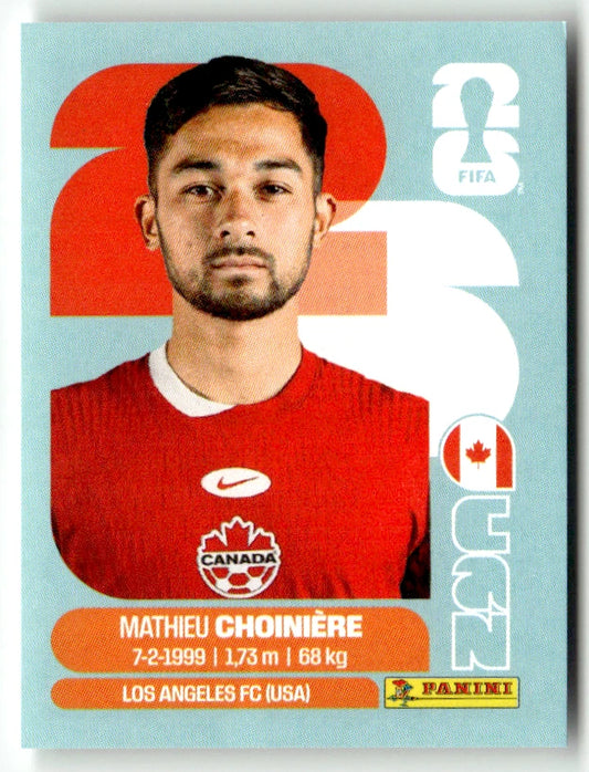 CAN 15 Mathieu Choiniere - Sticker autocollant Panini Coupe du Monde FIFA 2026 Canada - Pièce détachée