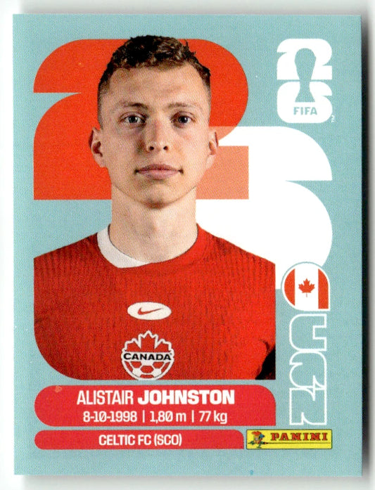 CAN 4 Alistair Johnston - Sticker autocollant Panini Coupe du Monde FIFA 2026 Canada - Pièce détachée
