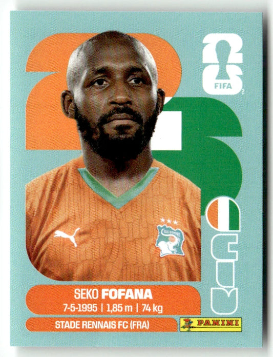 CIV 11 Seko Fofana - Sticker autocollant Panini Coupe du Monde FIFA 2026 Côte d'Ivoire - Pièce détachée