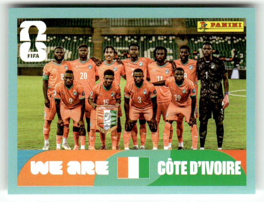 CIV 13 Team Photo - Sticker autocollant Panini Coupe du Monde FIFA 2026 Côte d'Ivoire - Pièce détachée