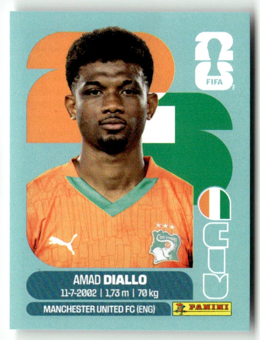 CIV 15 Amad Diallo - Sticker autocollant Panini Coupe du Monde FIFA 2026 Côte d'Ivoire - Pièce détachée