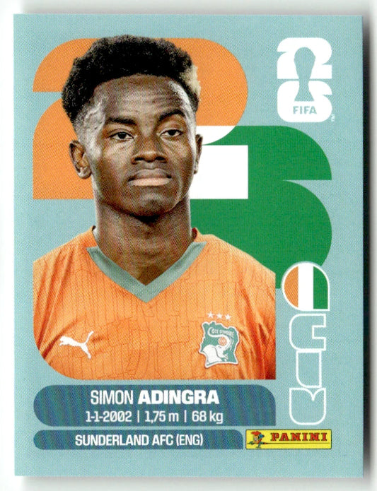 CIV 17 Simon Adingra - Sticker autocollant Panini Coupe du Monde FIFA 2026 Côte d'Ivoire - Pièce détachée
