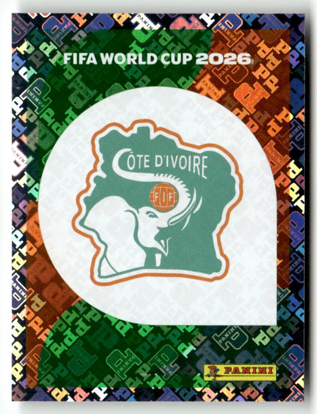 CIV 1 Team Logo - Sticker autocollant Panini Coupe du Monde FIFA 2026 Côte d'Ivoire - Pièce détachée