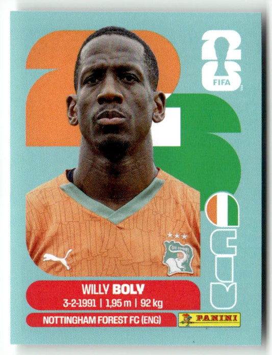 CIV 7 Willy Boly - Sticker autocollant Panini Coupe du Monde FIFA 2026 Côte d'Ivoire - Pièce détachée