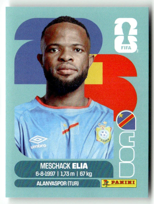 COD 15 Meschack Elia - Sticker autocollant Panini Coupe du Monde FIFA 2026 RD Congo - Pièce détachée