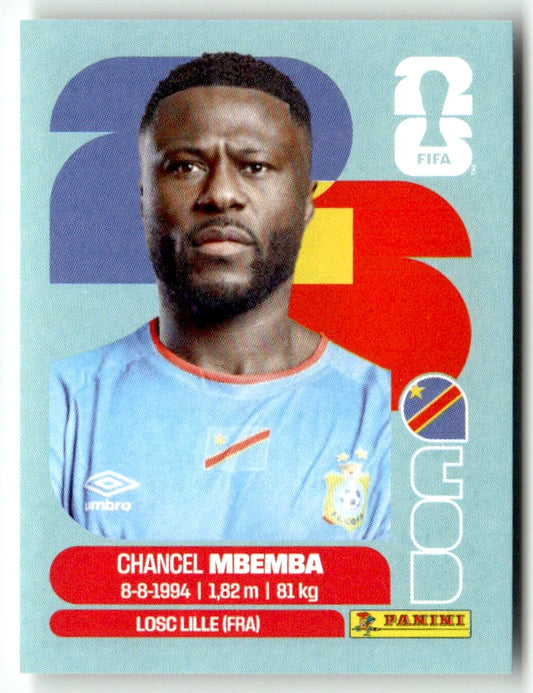 COD 6 Chancel Mbemba - Sticker autocollant Panini Coupe du Monde FIFA 2026 RD Congo - Pièce détachée