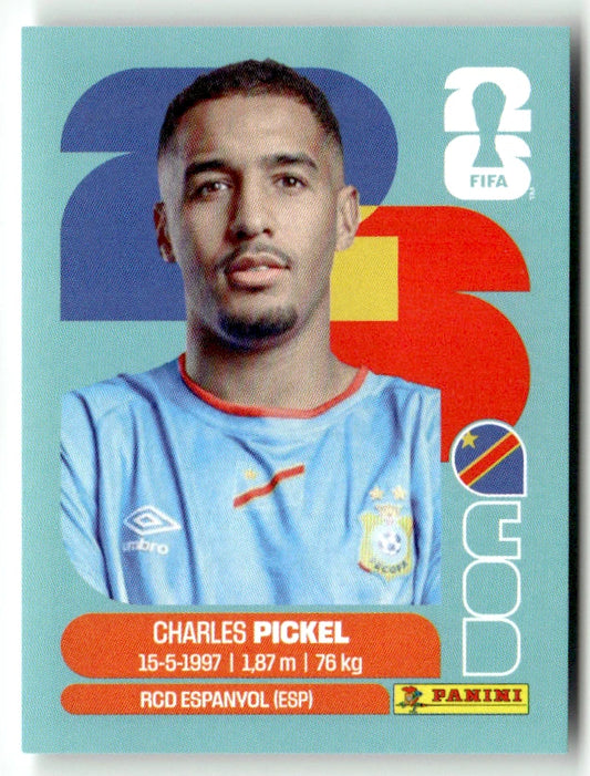 COD 8 Charles Pickel - Sticker autocollant Panini Coupe du Monde FIFA 2026 RD Congo - Pièce détachée