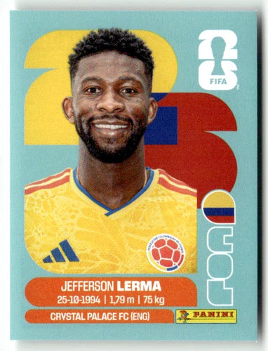 COL 10 Jefferson Lerma - Sticker autocollant Panini Coupe du Monde FIFA 2026 Colombie - Pièce détachée