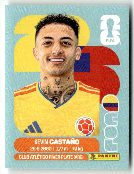 COL 11 Kevin Castano - Sticker autocollant Panini Coupe du Monde FIFA 2026 Colombie - Pièce détachée