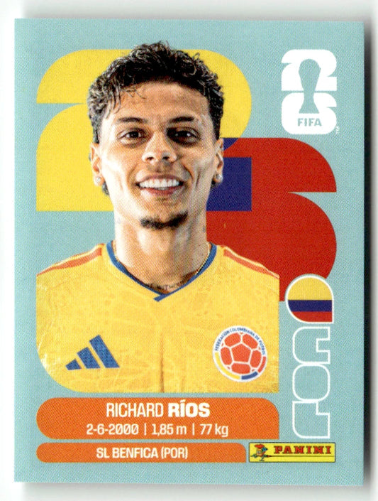 COL 12 Richard Ríos - Sticker autocollant Panini Coupe du Monde FIFA 2026 Colombie - Pièce détachée