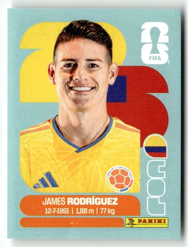COL 14 James Rodríguez - Sticker autocollant Panini Coupe du Monde FIFA 2026 Colombie - Pièce détachée