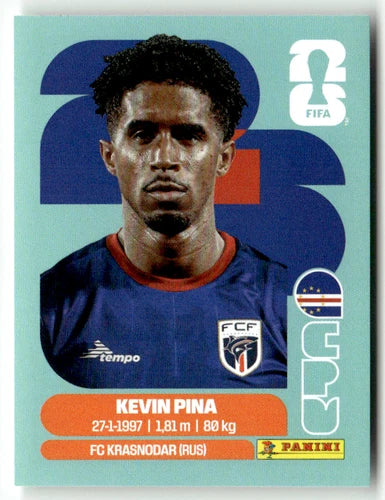 CPV 10 Kevin Pina - Sticker autocollant Panini Coupe du Monde FIFA 2026 Cap-Vert - Pièce détachée