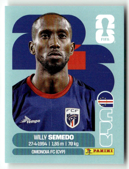 CPV 19 Willy Semedo - Sticker autocollant Panini Coupe du Monde FIFA 2026 Cap-Vert - Pièce détachée