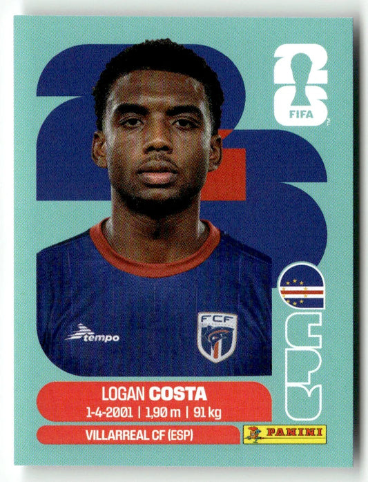 CPV 3 Logan Costa - Sticker autocollant Panini Coupe du Monde FIFA 2026 Cap-Vert - Pièce détachée