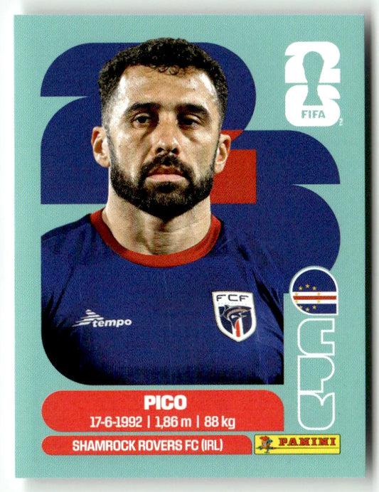 CPV 4 Pico - Sticker autocollant Panini Coupe du Monde FIFA 2026 Cap-Vert - Pièce détachée