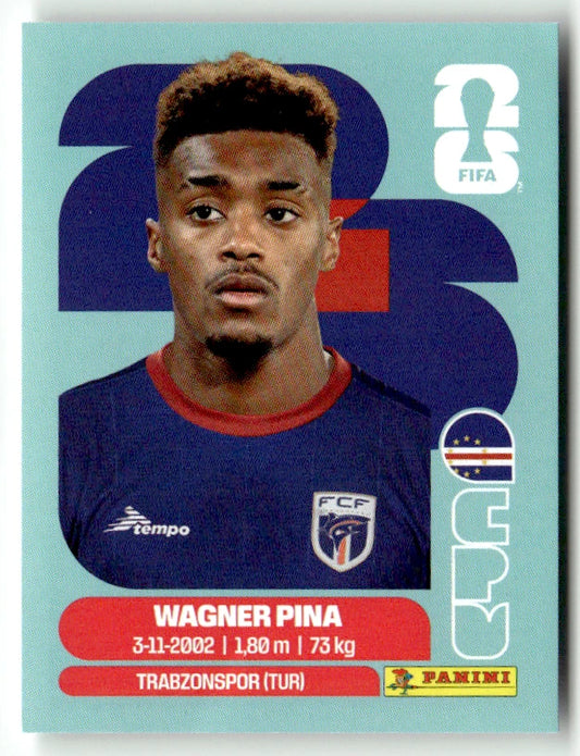 CPV 7 Wagner Pina - Sticker autocollant Panini Coupe du Monde FIFA 2026 Cap-Vert - Pièce détachée