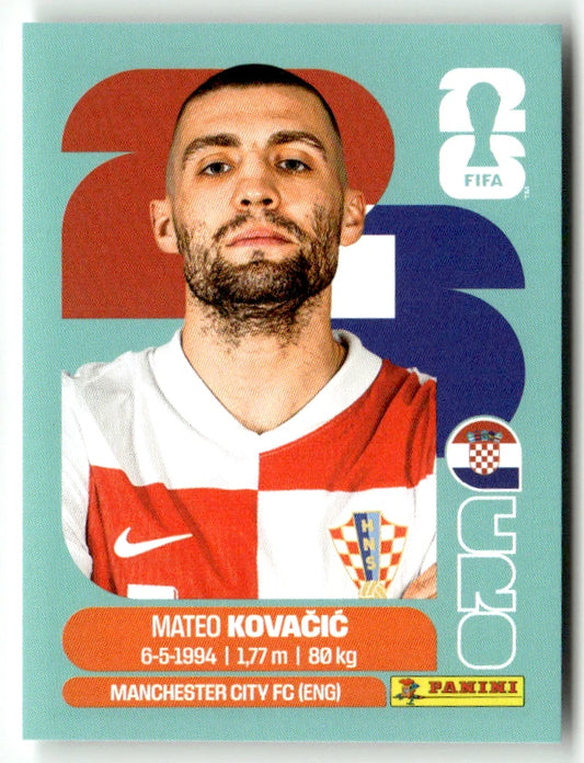 CRO 10 Mateo Kovačić - Sticker autocollant Panini Coupe du Monde FIFA 2026 Croatie - Pièce détachée