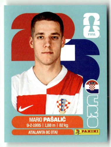 CRO 14 Mario Pašalić - Sticker autocollant Panini Coupe du Monde FIFA 2026 Croatie - Pièce détachée