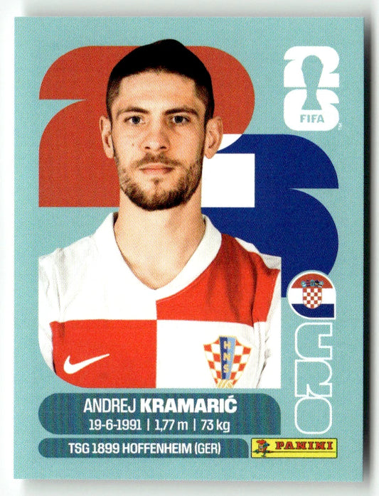 CRO 19 Andrej Kramaric - Sticker autocollant Panini Coupe du Monde FIFA 2026 Croatie - Pièce détachée