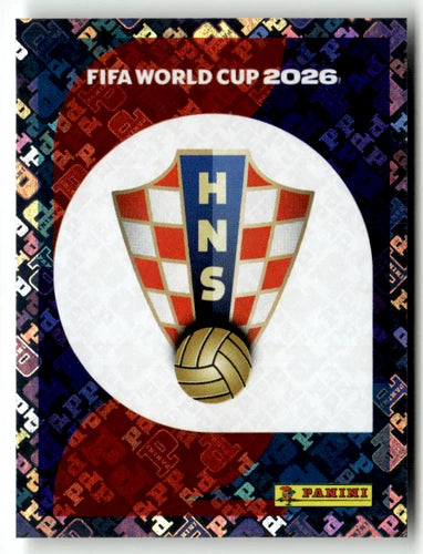 CRO 1 Team Logo - Sticker autocollant Panini Coupe du Monde FIFA 2026 Croatie - Pièce détachée