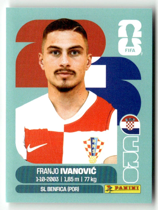 CRO 20 Franjo Ivanovic - Sticker autocollant Panini Coupe du Monde FIFA 2026 Croatie - Pièce détachée