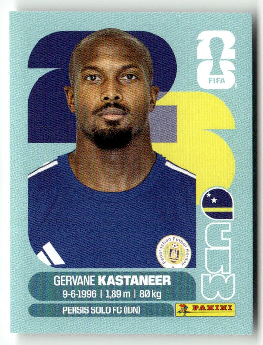 CUW 19 Gervane Kastaneer - Sticker autocollant Panini Coupe du Monde FIFA 2026 Curaçao - Pièce détachée
