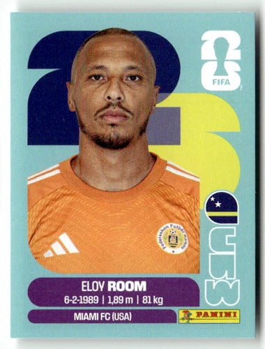 CUW 2 Eloy Room - Sticker autocollant Panini Coupe du Monde FIFA 2026 Curaçao - Pièce détachée