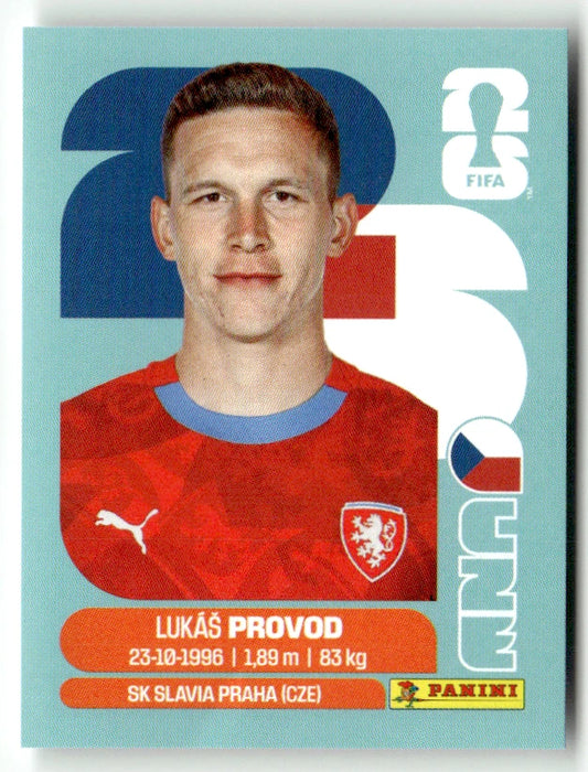 CZE 10 Lukas Provod - Sticker autocollant Panini Coupe du Monde FIFA 2026 République tchèque - Pièce détachée