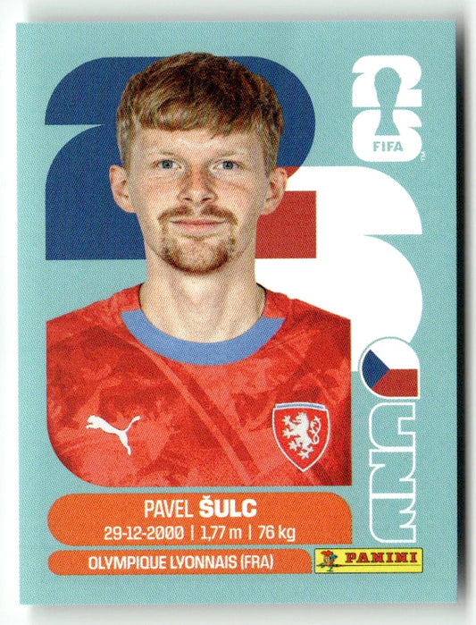 CZE 14 Pavel Sulc - Sticker autocollant Panini Coupe du Monde FIFA 2026 République tchèque - Pièce détachée