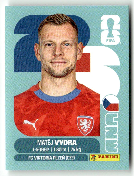 CZE 15 Matej Vydra - Sticker autocollant Panini Coupe du Monde FIFA 2026 République tchèque - Pièce détachée