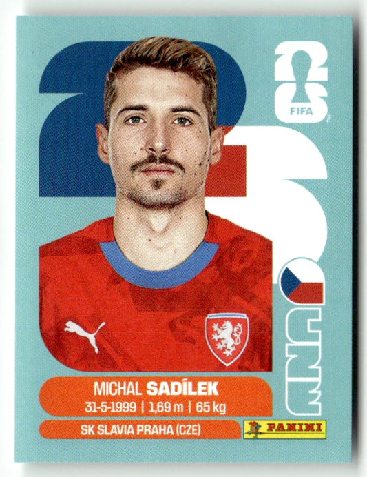 CZE 9 Michal Sadilek - Sticker autocollant Panini Coupe du Monde FIFA 2026 République tchèque - Pièce détachée