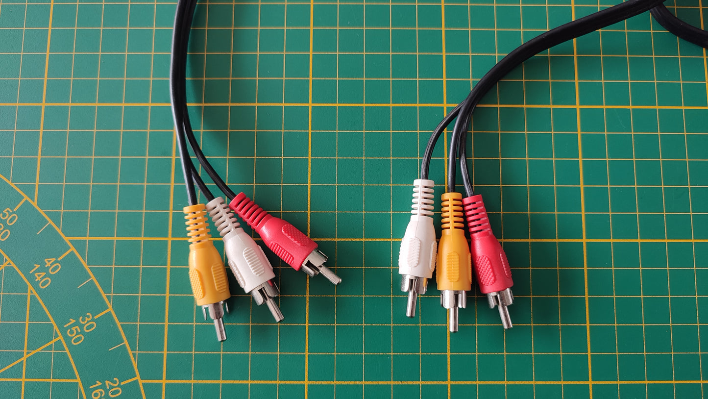 Câble audio vidéo RCA vers RCA pièce détachée console de jeux Sony Playstation 1 Ps1 SCPH-1002 #D83