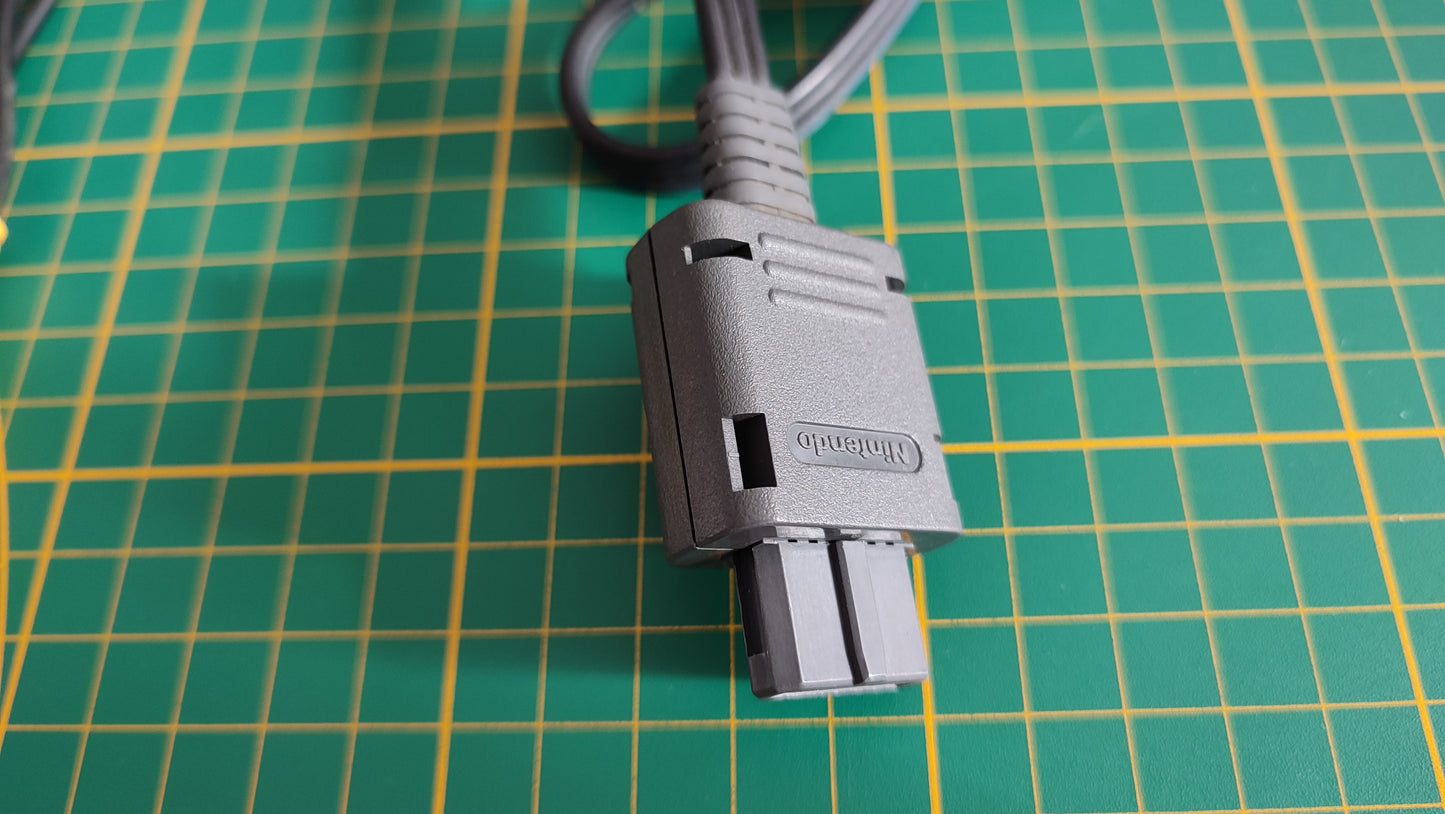 Câble audio vidéo officiel gris pièce détachée console de jeux Nintendo Gamecube DOL-001 (EUR) #C20