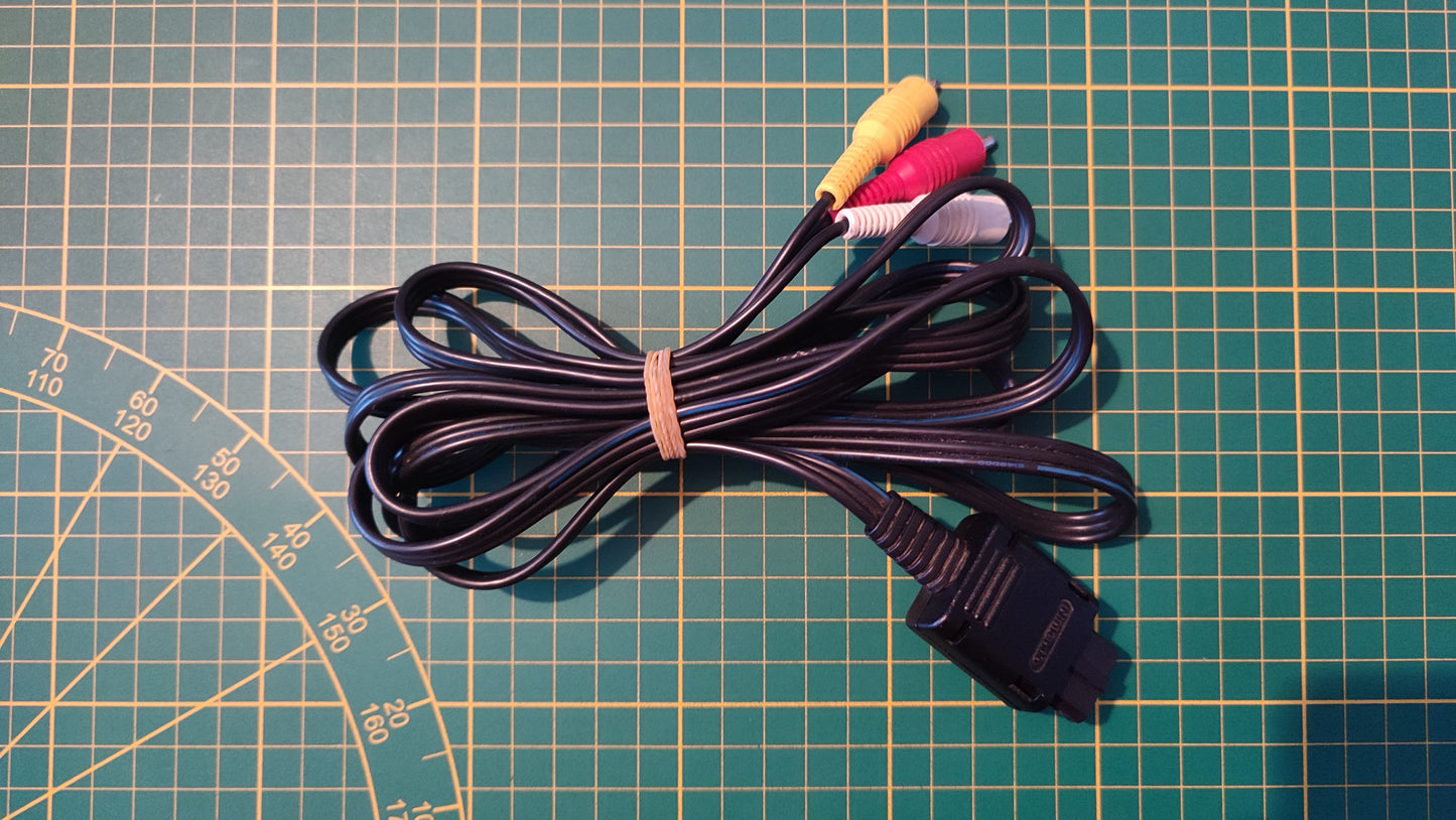 Câble audio vidéo officiel pièce détachée console de jeux Nintendo Gamecube DOL-001 (EUR) #E35