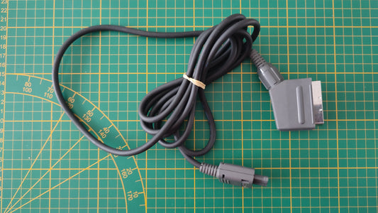 Câble audio vidéo péritel officiel gris pièce détachée console de jeux Nintendo Gamecube DOL-001 (EUR) #E37