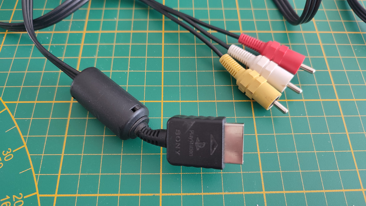 Câble vidéo pièce détachée console de jeux Sony Playstation 1 Ps1 SCPH-5502 #E59