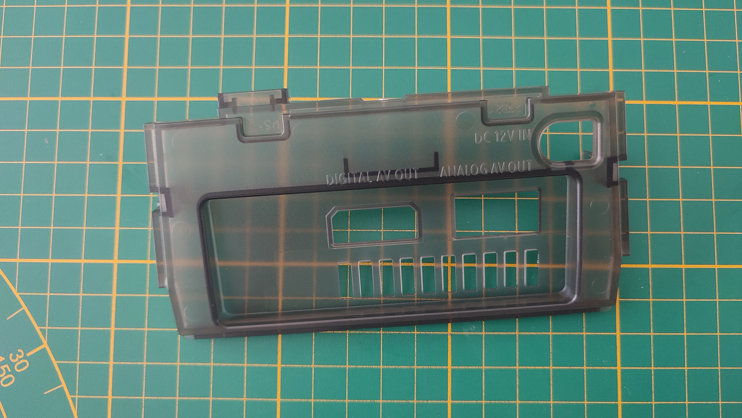 Cache arrière seul noir transparent pièce détachée pour console de jeux Nintendo Game cube Gamecube DOL-001