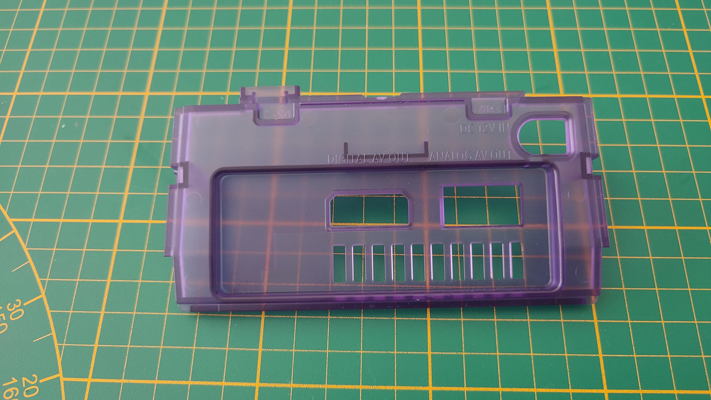 Cache arrière seul violet transparent pièce détachée pour console de jeux Nintendo Game cube Gamecube DOL-001