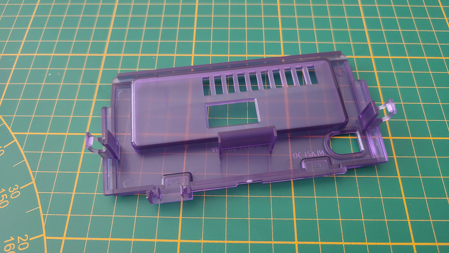 Cache arrière seul violet transparent pièce détachée pour console de jeux Nintendo Game cube Gamecube DOL-101