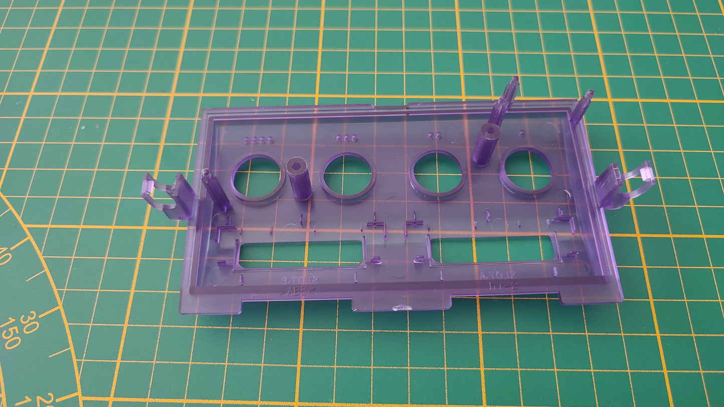 Cache façade avant seul violet transparent pièce détachée pour console de jeux Nintendo Game cube Gamecube DOL-101 et ou DOL-001