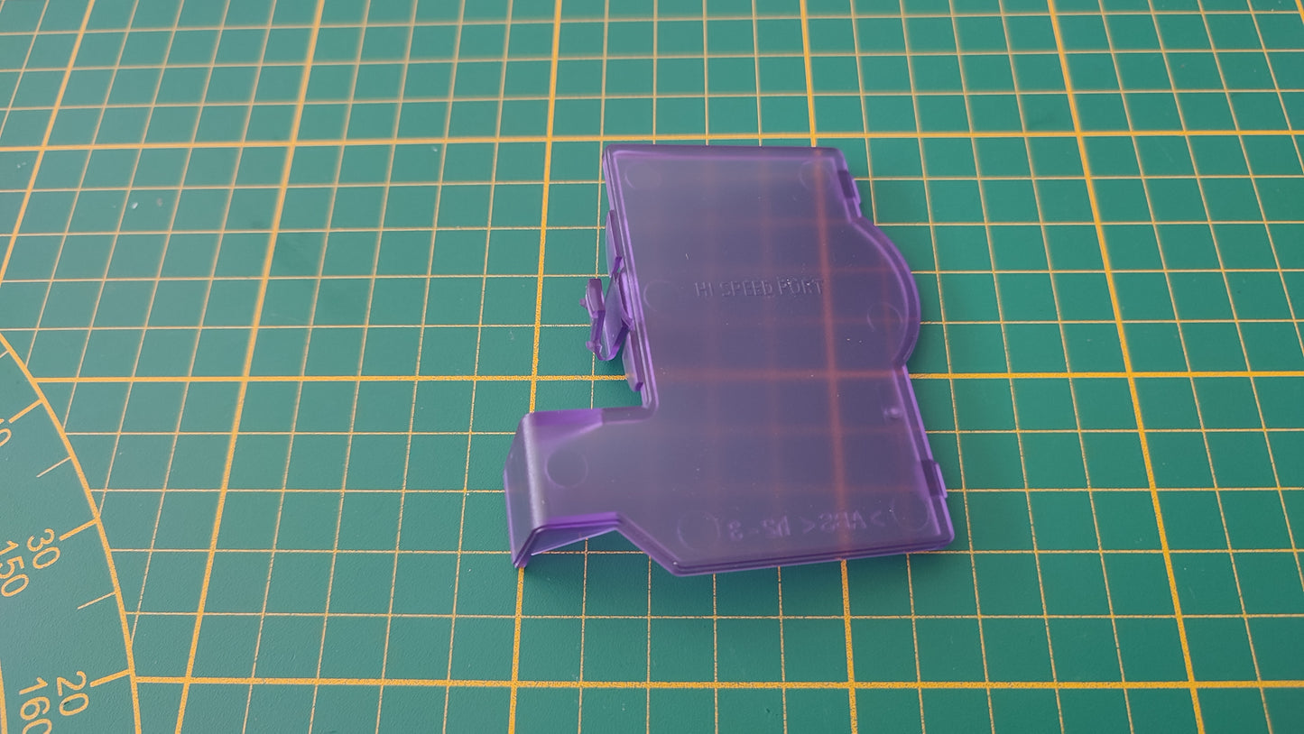 Cache hi speed port seul violet transparent pièce détachée pour console de jeux Nintendo Game cube Gamecube DOL-101 et ou DOL-001