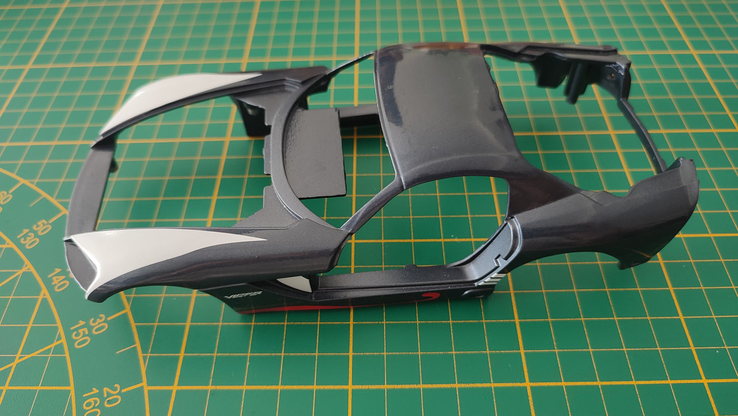 Carcasse en l'état pièce détachée miniature Jada Toys Dodge Viper SRT10 2008 1/24 1/24e 1/24ème #E24