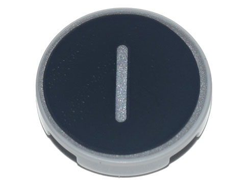 Carreau rond 2 x 2 avec support à tenon inférieur et motif lettre I 14769pb0430 pièce détachée Lego Titanic 10294