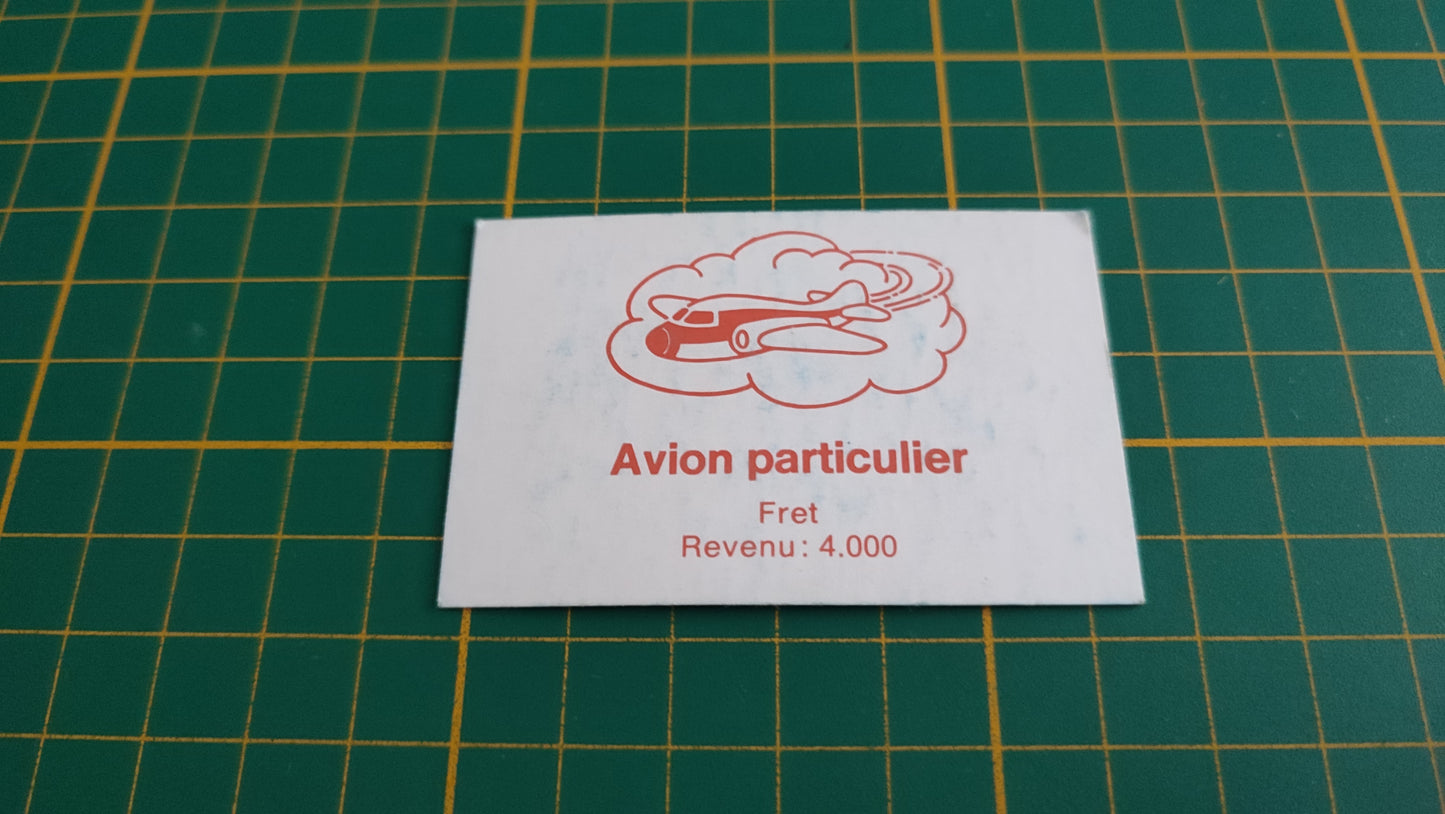 Carte Avion particulier seule pièce détachée jeu de société Destins En famille sur les chemins de la vie MB #E44