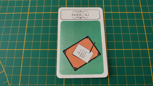 Carte bureau en l'état Cluedo miro-meccano pièce détachée jeu de société #E26