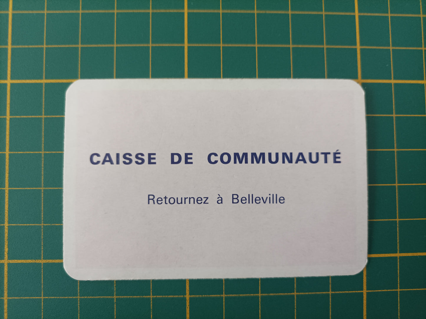 Carte Caisse de communauté Belleville pièce détachée jeu de société Monopoly Miro Meccano #E40